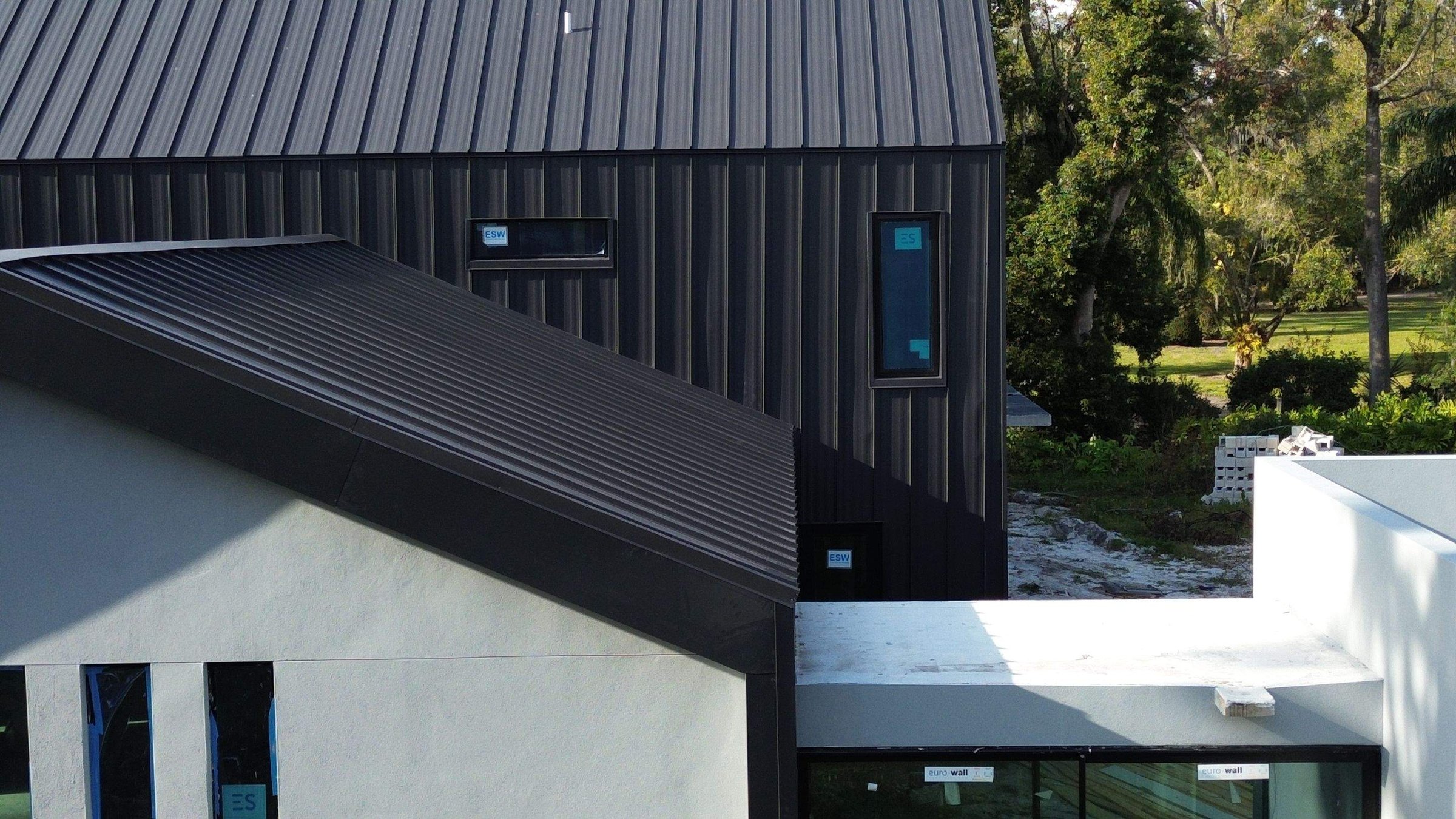 Metal roof new construction closeup by Florida Shelter Roofing