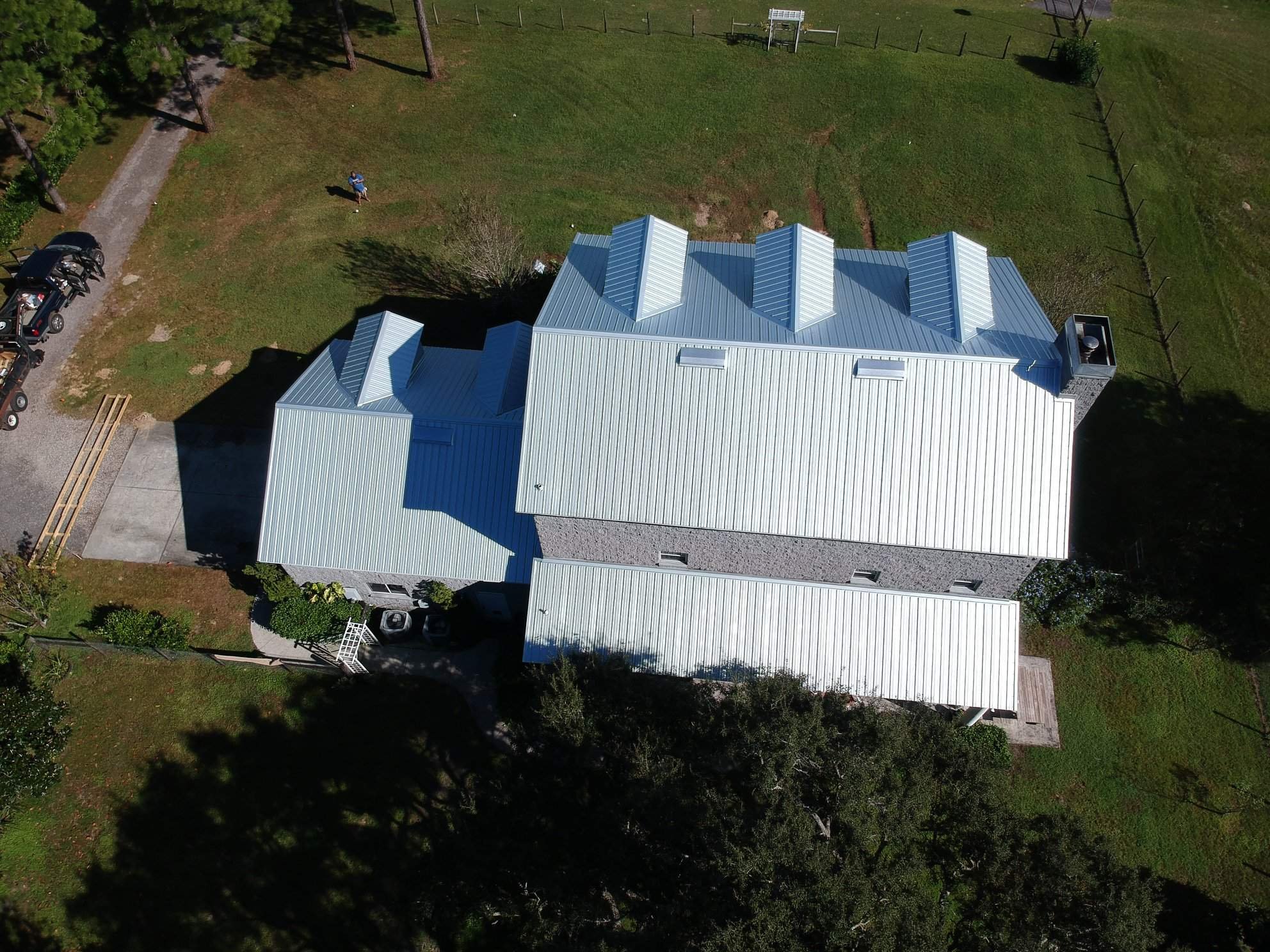 Shingle roof replacement in progress on residential home in Hillsborough County