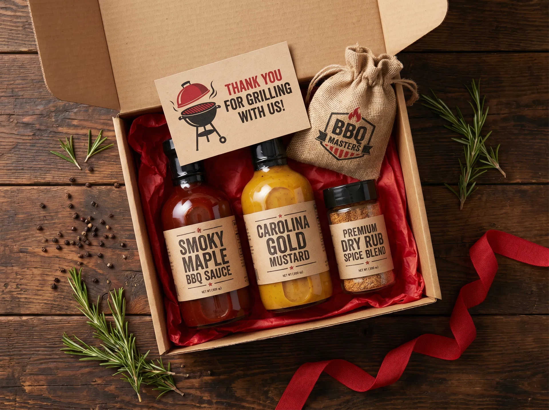 BBQ Care Package with sauces and rubs
